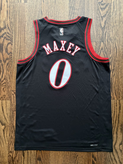 Tyrese Maxey Black Philadelphia Sixers Jersey