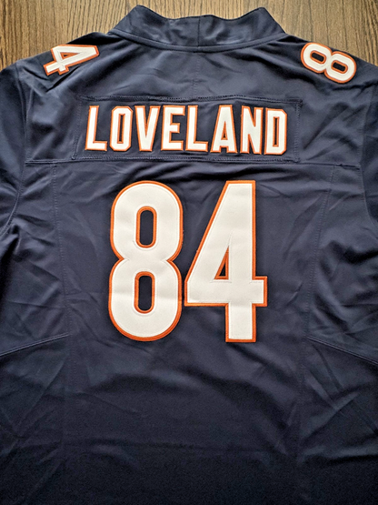 Colston Loveland Bears #84 Men's Navy Blue Jersey