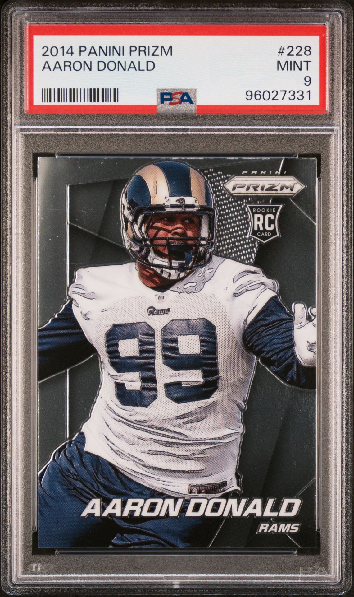 2014 Panini Prizm #228 Aaron Donald PSA 9 Rookie Card