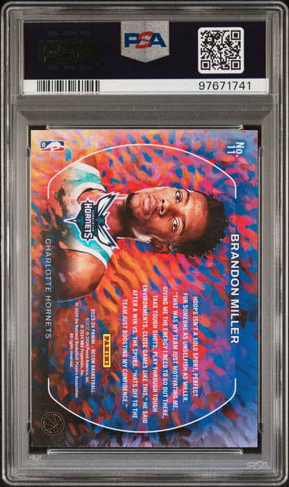 2023-24 Panini Recon Rookie Portraits #11 Brandon Miller PSA 9 (RC)