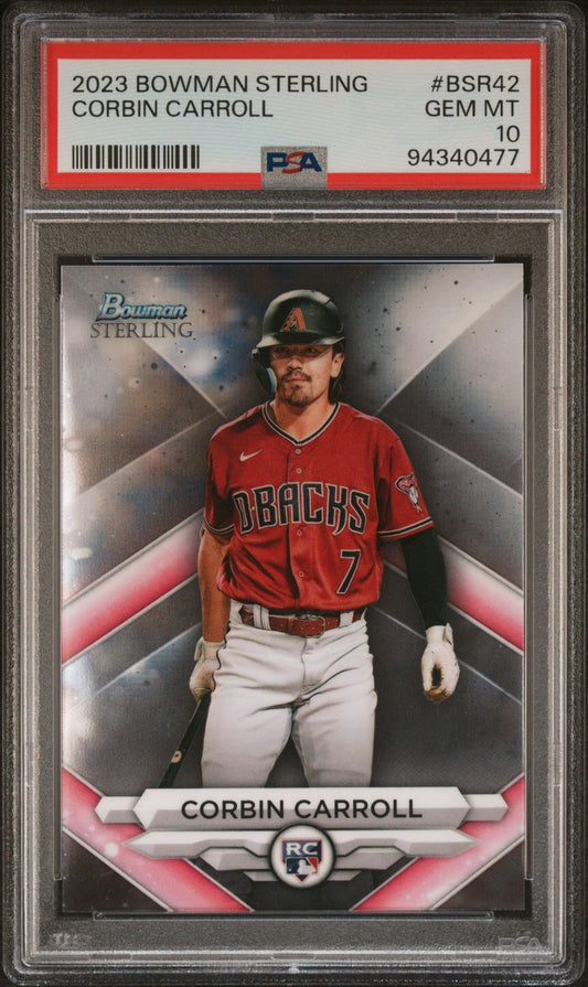 2023 Bowman Sterling #BSR42 Corbin Carroll PSA 10 Rookie Card