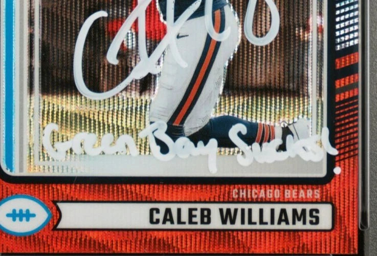 GREEN BAY SUCKS Caleb Williams Autograph PSA/DNA CERTIFIED 2024 Rookie PSA10
