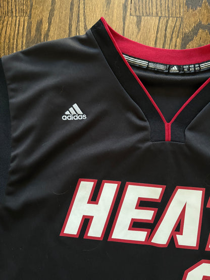 Lebron James #6 Miami Heat Adidas Black Jersey Men's XL