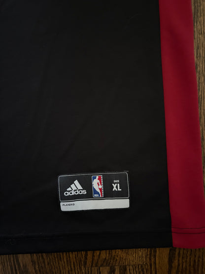 Lebron James #6 Miami Heat Adidas Black Jersey Men's XL