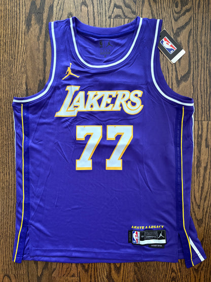 Luka Doncic LA Lakers Men's Purple Jersey