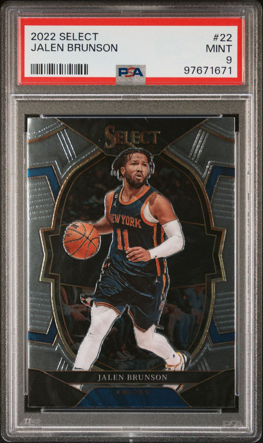 2022-23 Panini Select #22 Jalen Brunson PSA 9