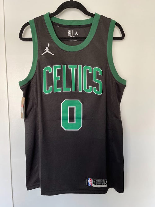 Boston Celtics Jayson Tatum #0 Black Jersey front