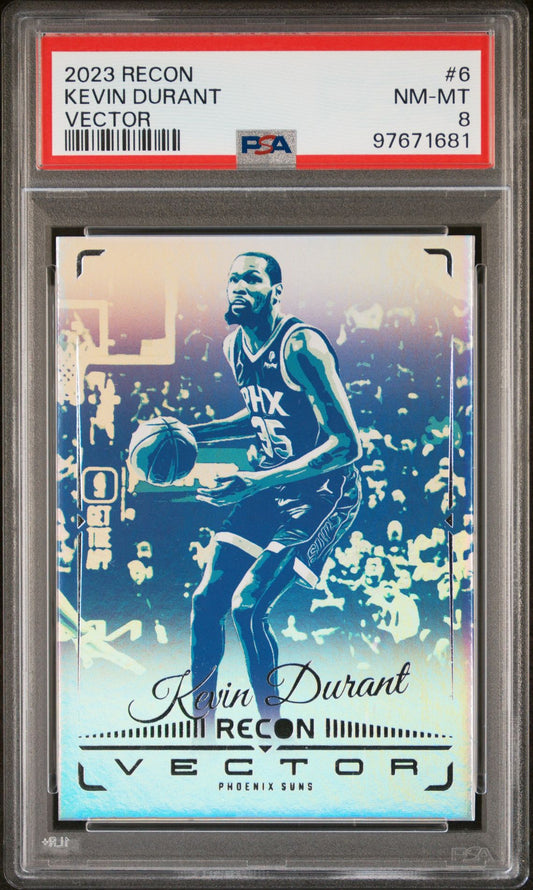 2023-24 Panini Recon - Vector #6 Kevin Durant PSA 8