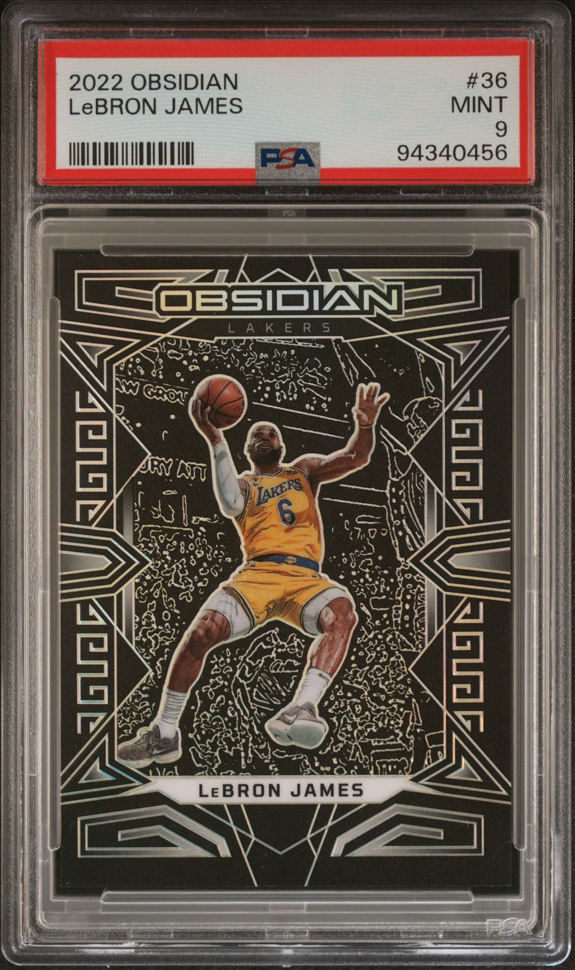 2022 Panini Obsidian #36 LeBron James PSA 9