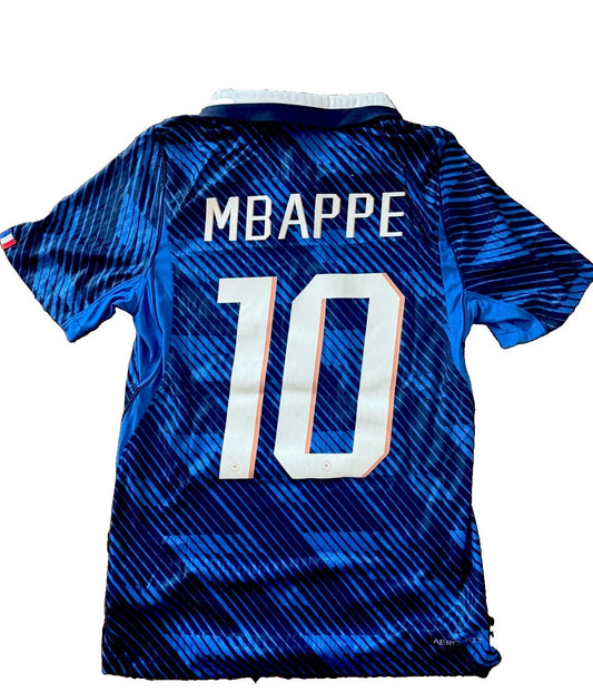 Kylian Mbappe #10 Blue Adult France FFF Soccer Jersey - On Sale!