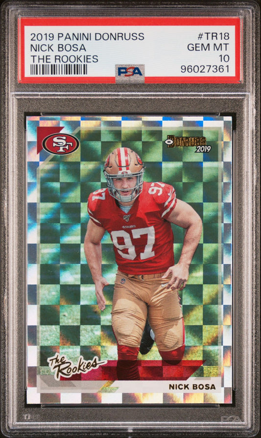 2019 Panini Donruss - The Rookies #TR18 Nick Bosa PSA 10 Rookie Card