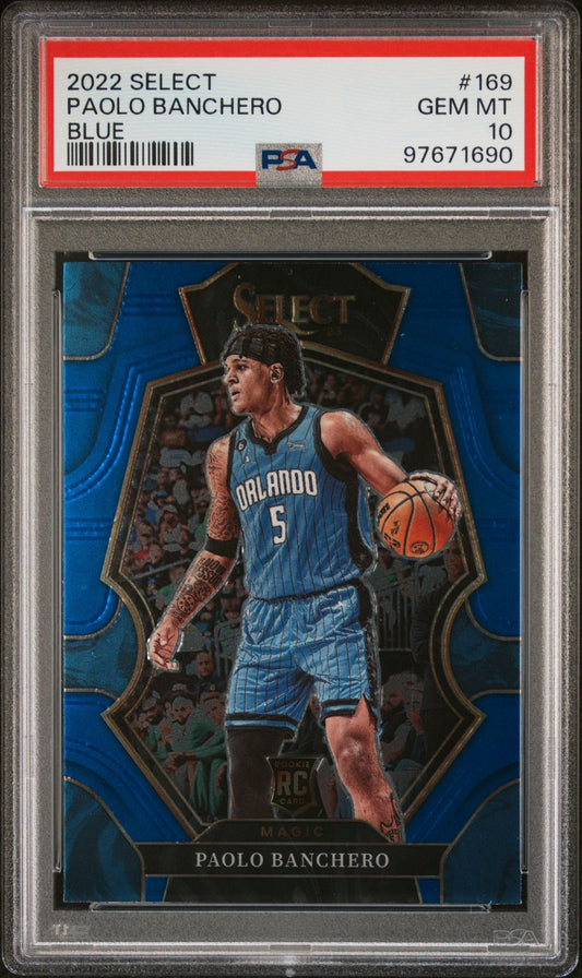 2022-23 Panini Select - Blue #169 Paolo Banchero PSA 10