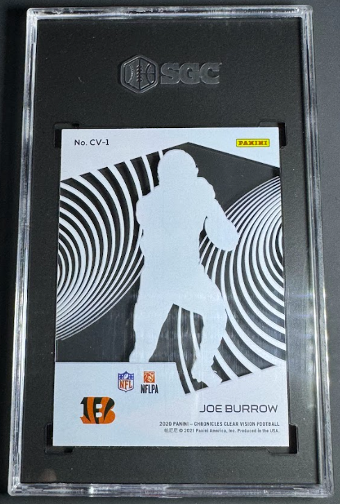 2020 Panini Chronicles Clear Vision Joe Burrow SGC 10