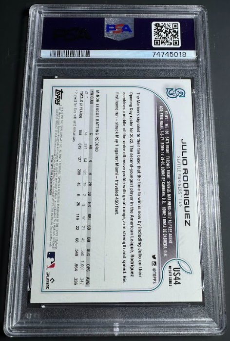 2022 Topps Update Julio Rodriguez PSA 10