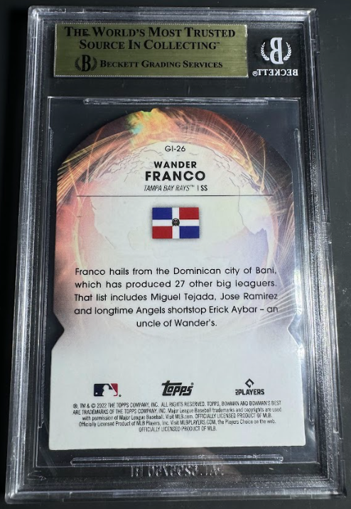 2022 Bowman's Best Global Impact GI-26 Wander Franco BGS 9.5