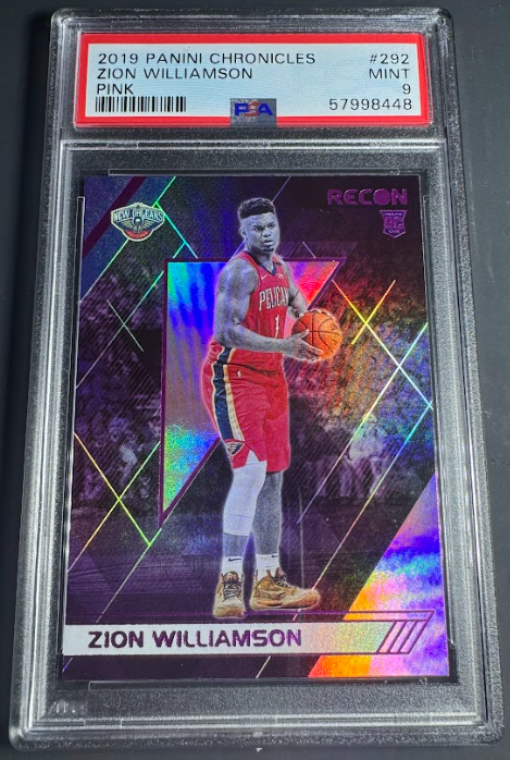 2019 Panini Chronicles Recon Pink #292 Zion Williamson PSA 9 (RC)