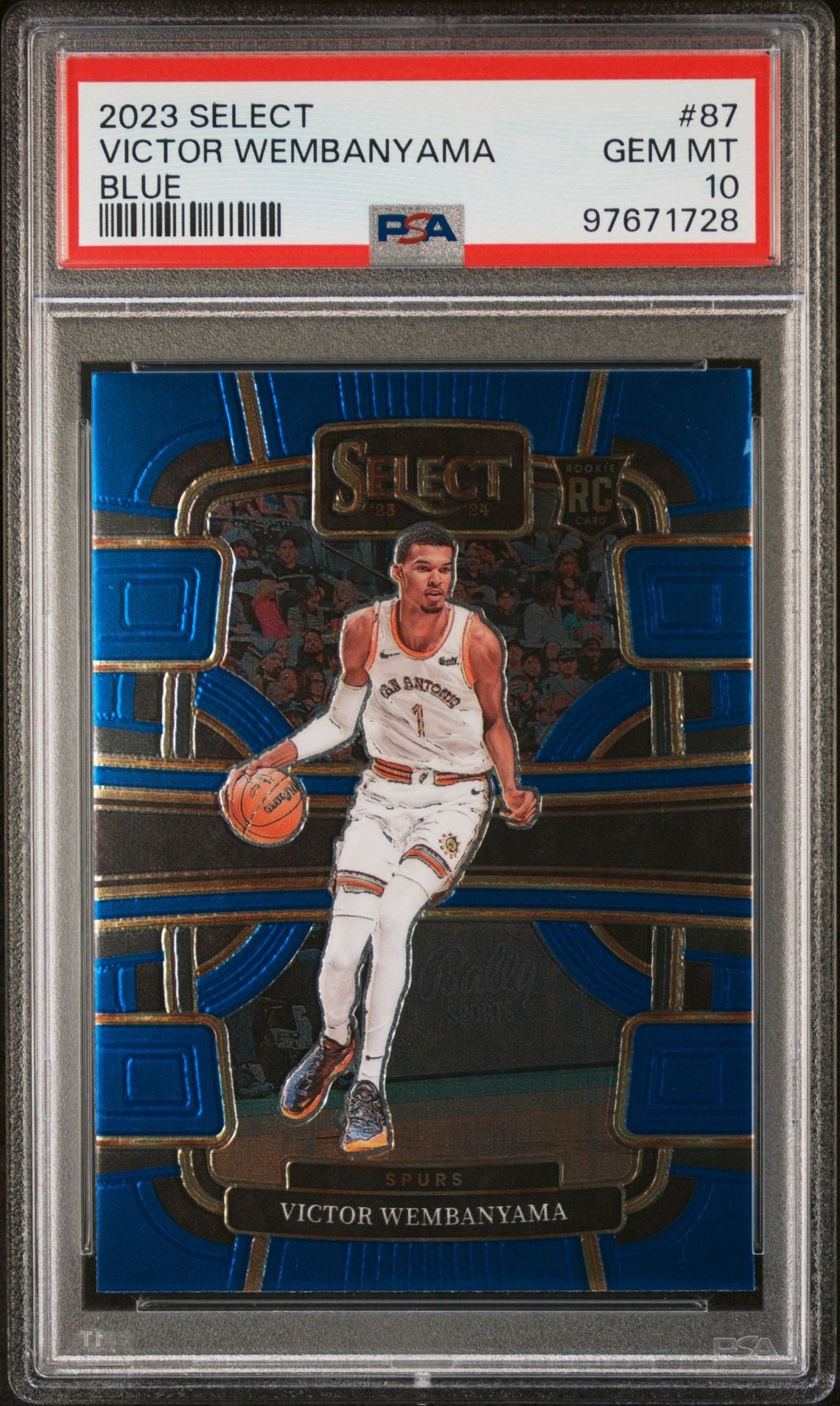 2023-24 Panini Select - Blue #87 Victor Wembanyama PSA 10 (RC)