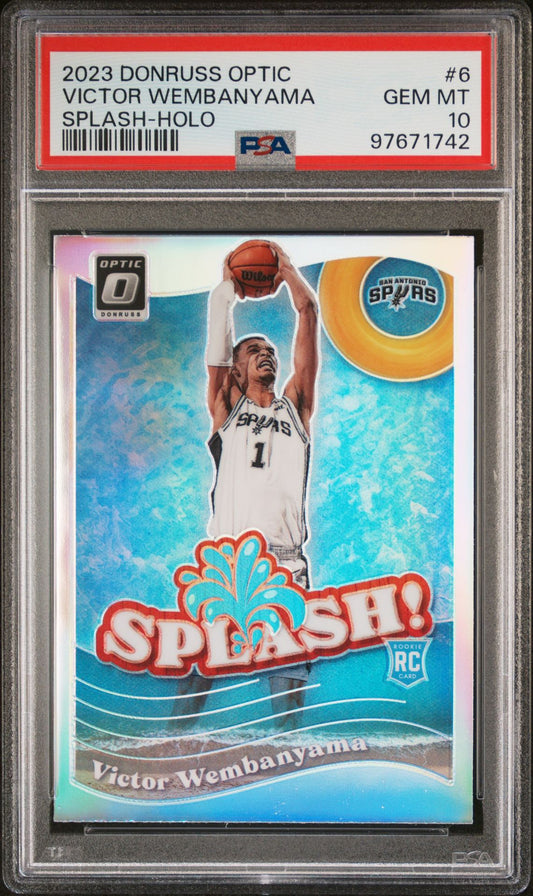 2023-24 Panini Donruss Optic - Splash-Holo #6 Victor Wembanyama PSA 10 (RC)