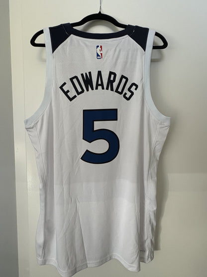 Anthony Edwards Minnesota Timberwolves White Jersey