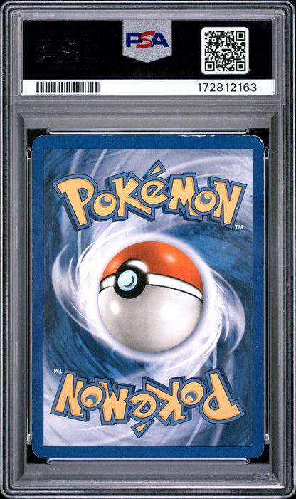 Back of PSA 3 graded 2000 Pokemon Base Set 2 Raichu holo card 16 of 130, cert 172812163