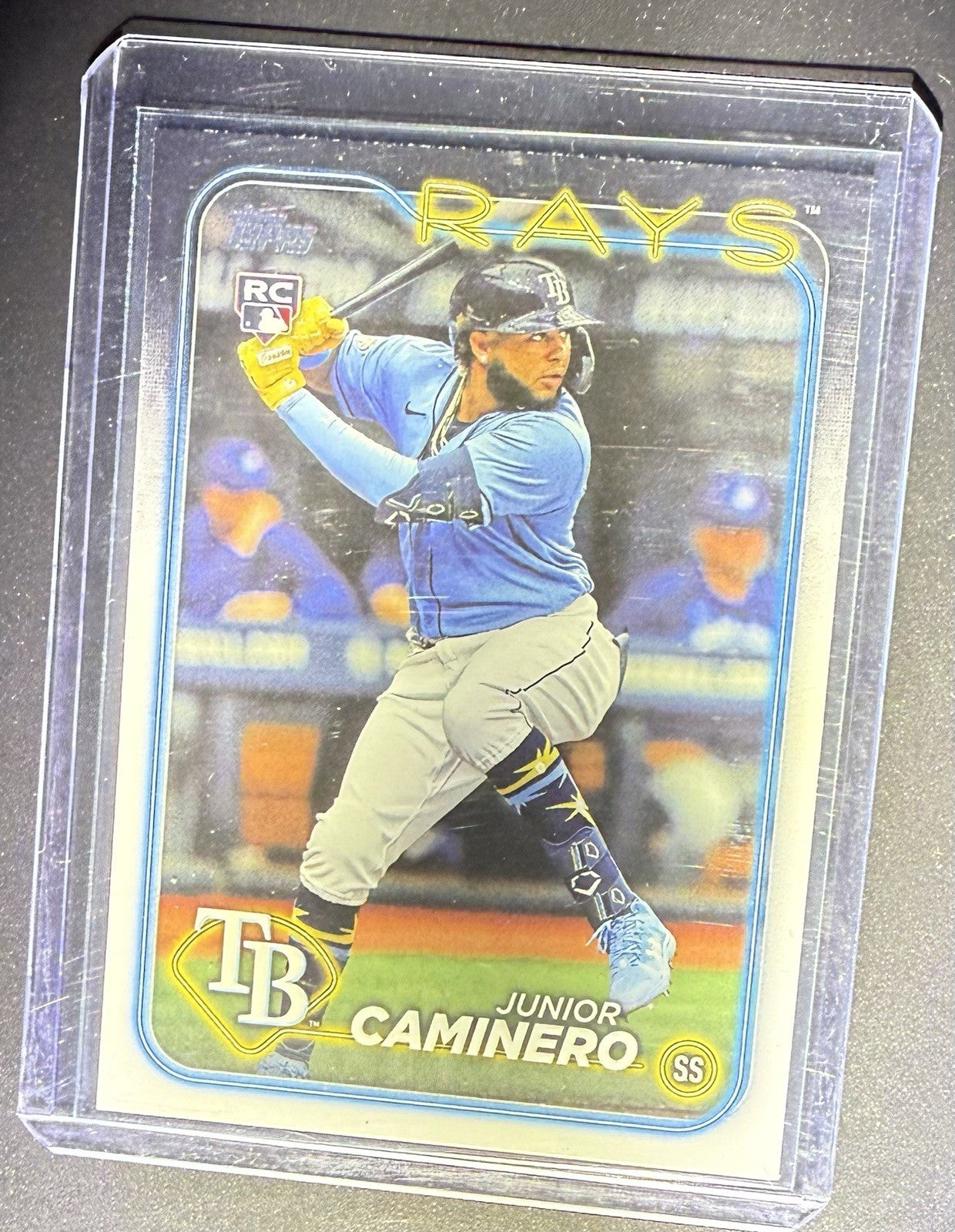 Junior Caminero Rookie 2024 Topps Series #628 Royal Blue Tampa Rays