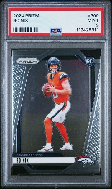 Bo Nix Rookie PSA 9 2024 Panini Prizm #309 front