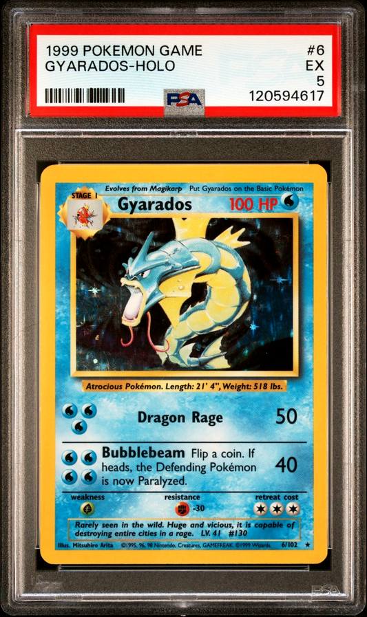 Gyarados 006/102 Base Set (Shadowless) Holo GRADED PSA 5 NEW SLAB