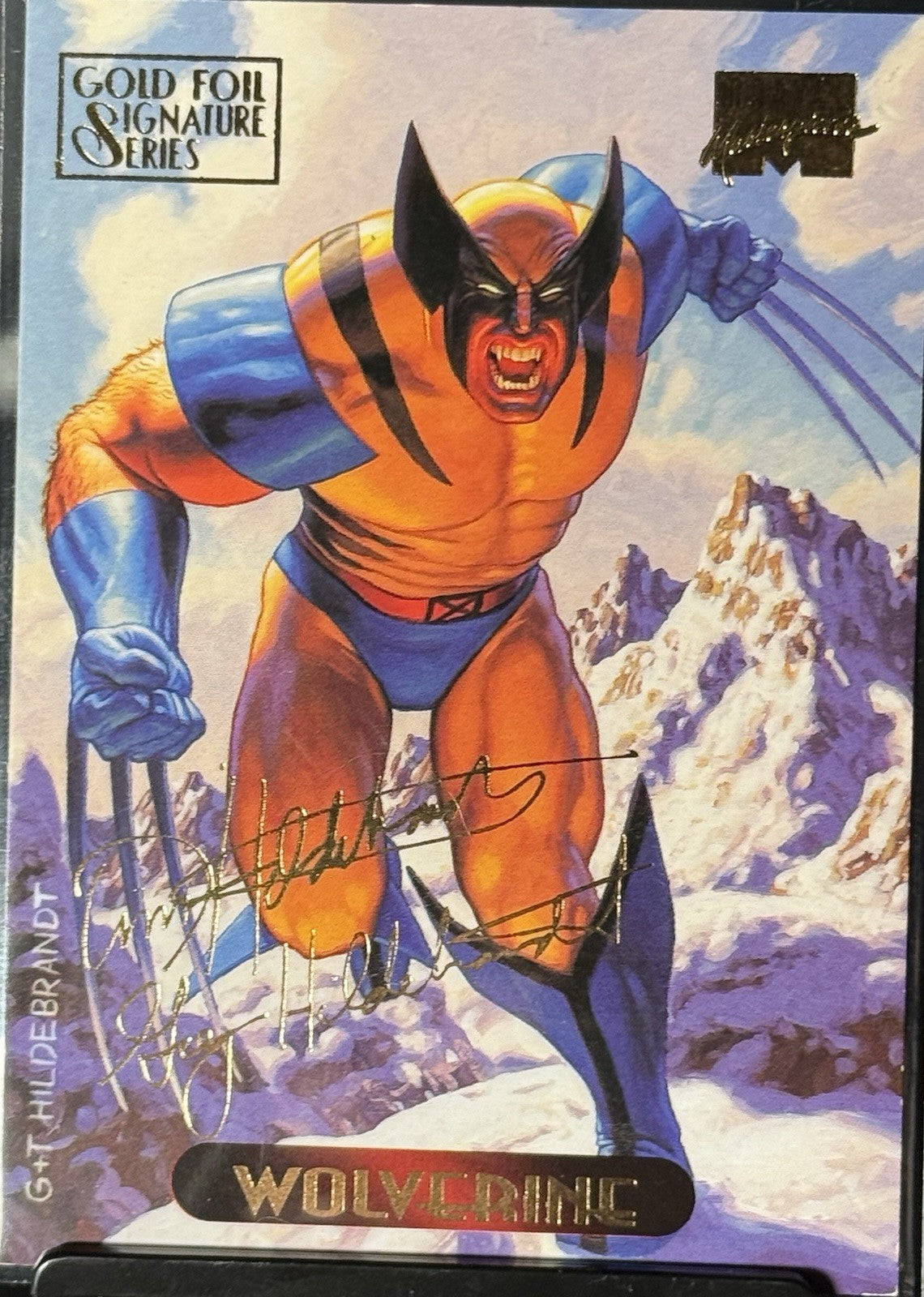 Wolverine Xmen Marvel Gold Auto 1994 fleer marvel masterpieces