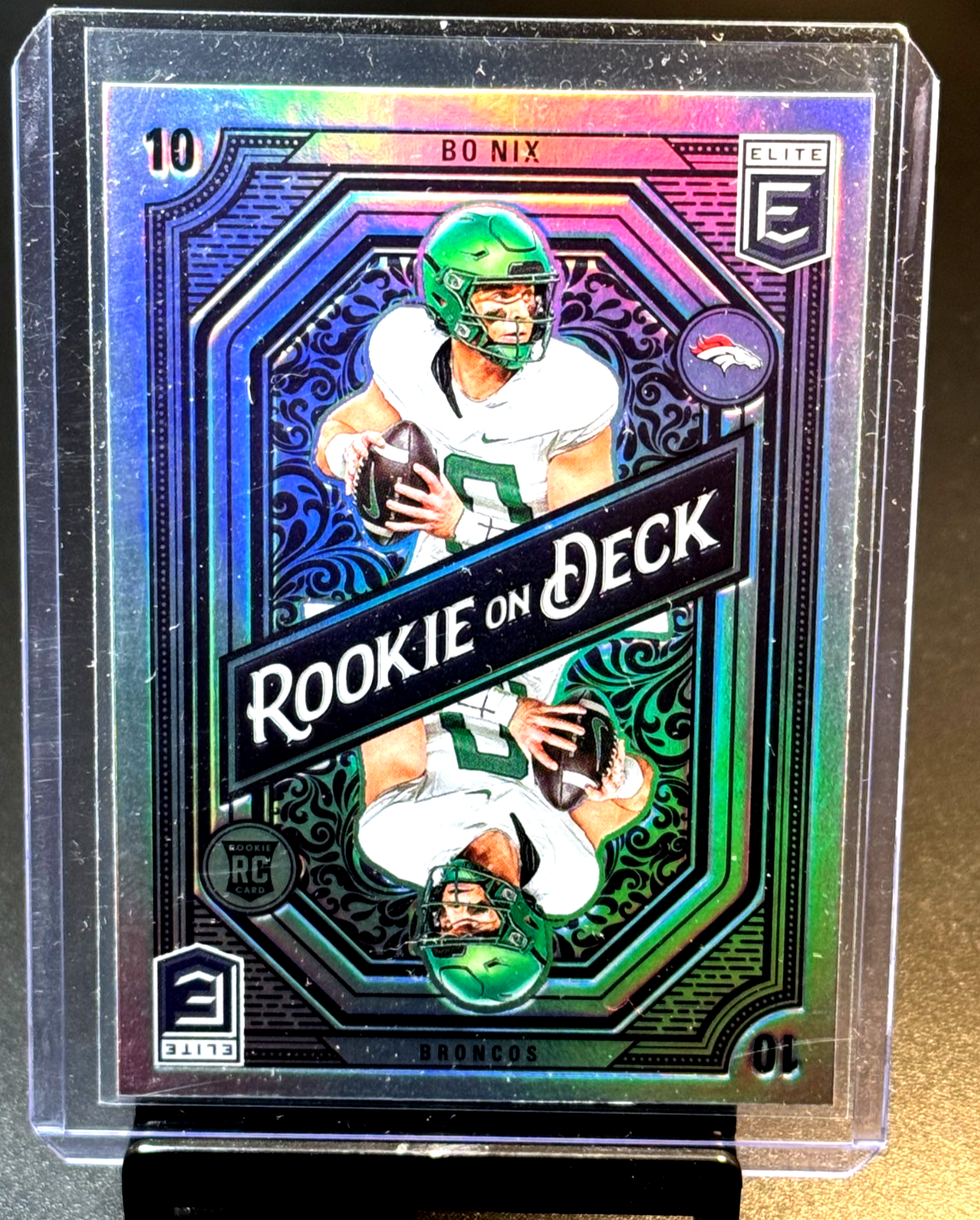 Bo Nix Broncos Rookie C2024 Panini Donruss Elite - Rookie on Deck #6 (RC)