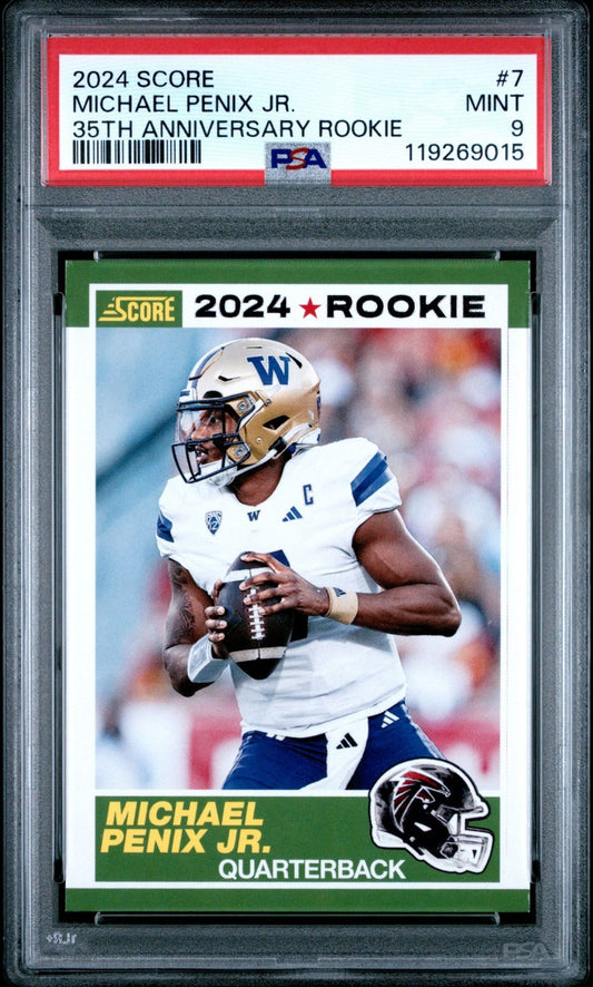 2024 Panini Score 35th Anniversary Rookie Michael Penix Jr. #7 PSA 9 (RC)