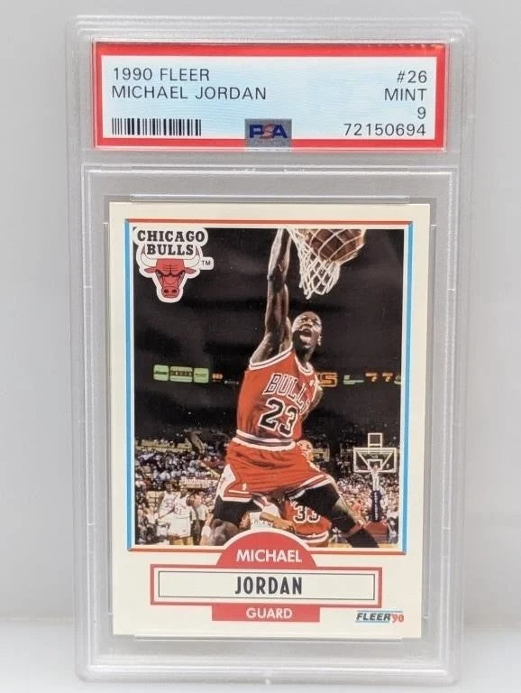 Michael Jordan 1990-91 Fleer #26 PSA 9 front