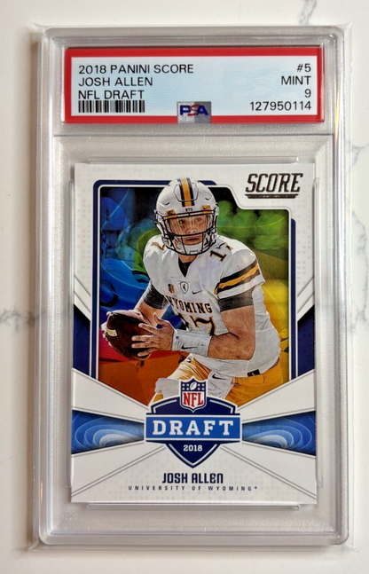 Josh Allen PSA 9 2018 Panini Score NFL Draft #5 front