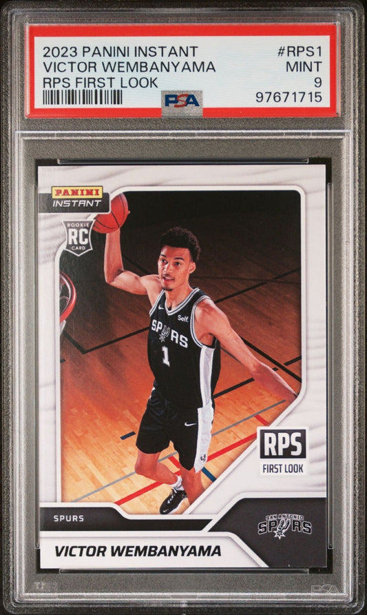 Victor Wembanyama Rookie PSA 9 2023-24 Panini Instant #RPS-1 front