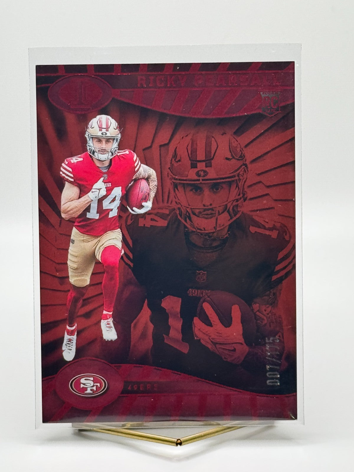 Ricky Pearsall Rookie 2024 Panini #78 Trophy Collection Red Numbered #7/175
