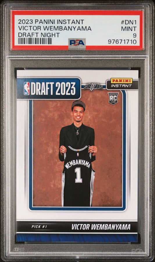 Victor Wembanyama Rookie PSA 9 2023-24 Panini Instant #DN-1 front