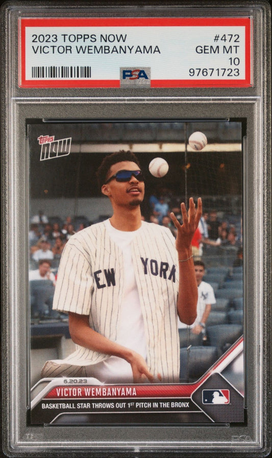 Victor Wembanyama Rookie PSA 10 2023 Topps Now #472 front