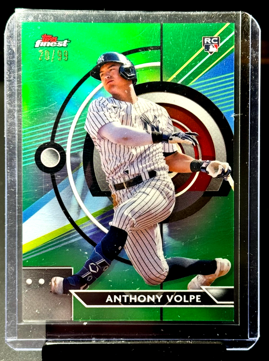 Anthony Volpe Rookie #26 Green Refractor # 20/99 2023 Topps Finest Yankees