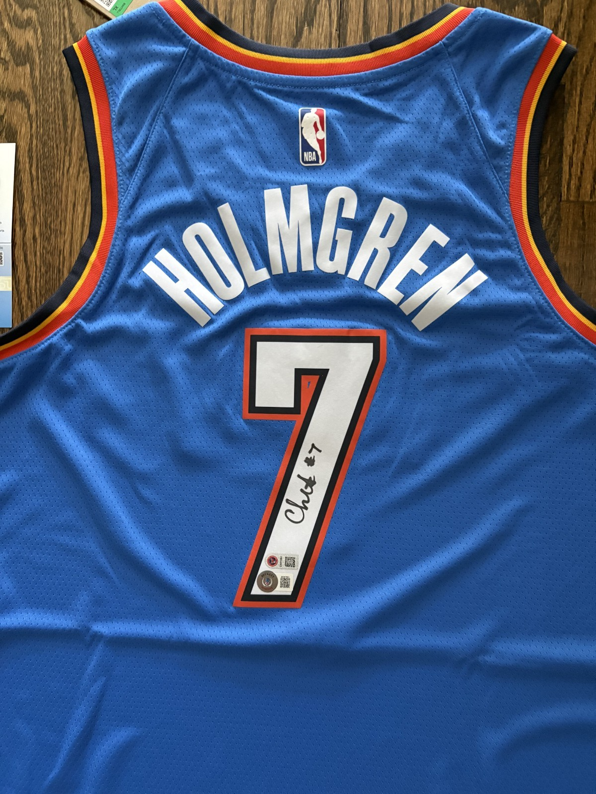 Chet Holmgren Autographed Oklahoma City Thunder Jersey Men's Size XL 52