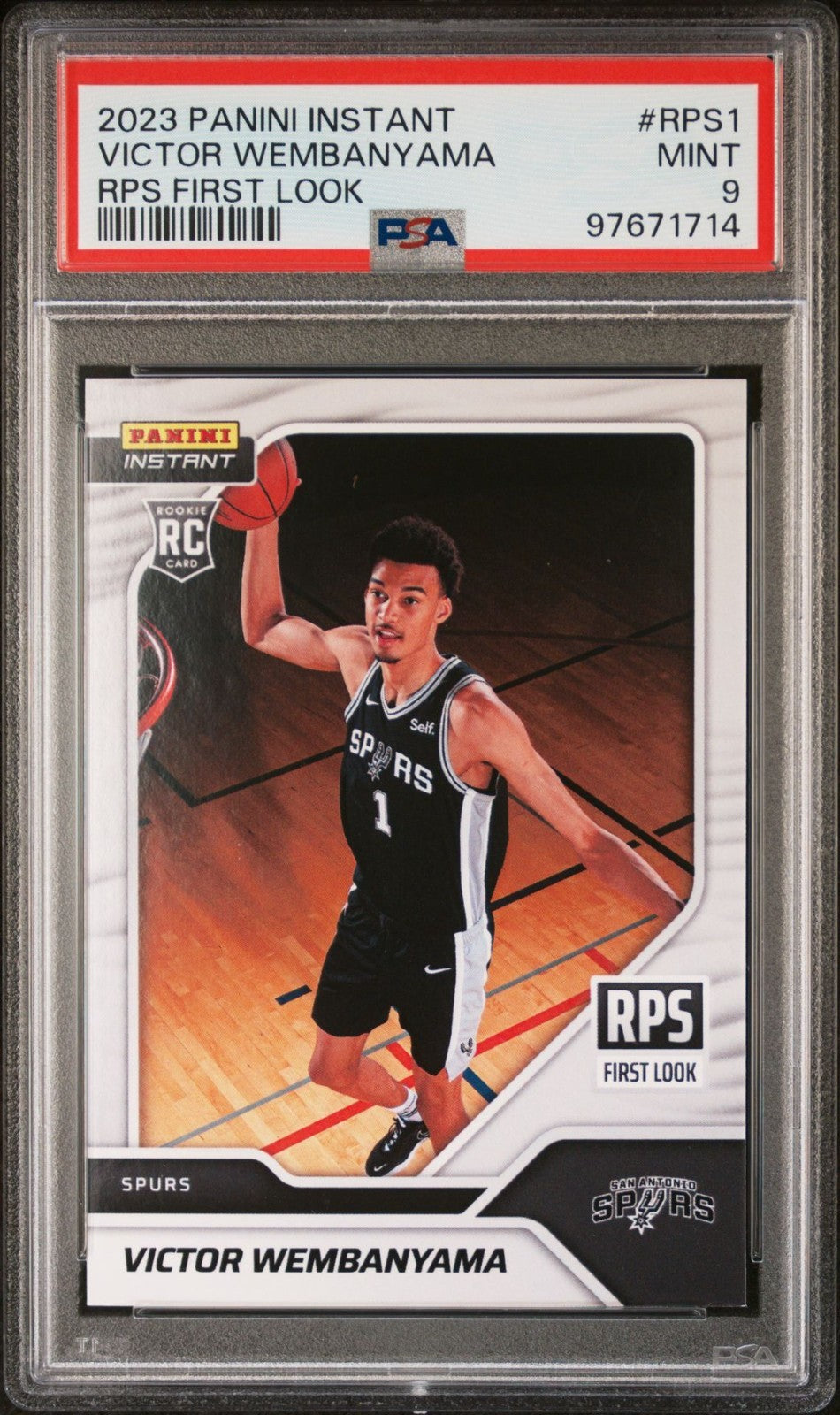 Victor Wembanyama Rookie PSA 9 2023-24 Panini Instant #RPS-1 front