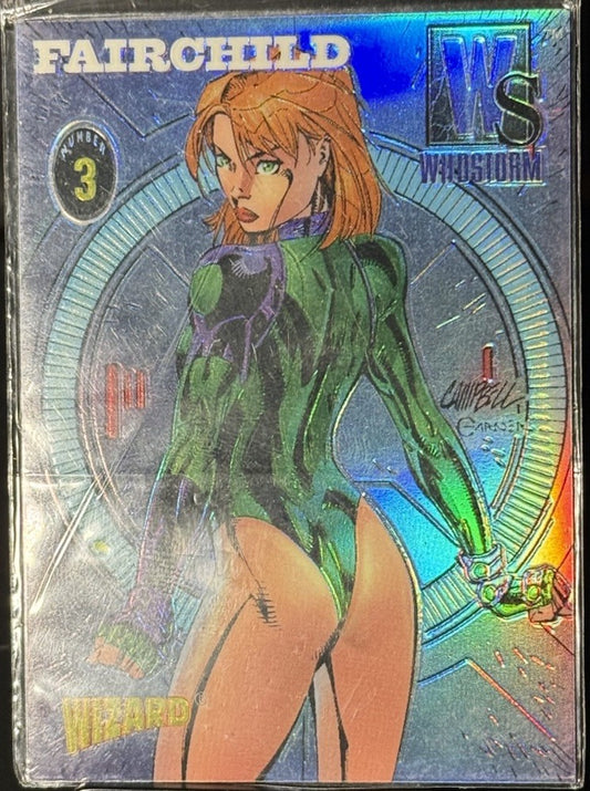 CAITLIN FAIRCHILD 1996 Wizard Marvel J. Scott Campbell Serie 4 Chromium #3