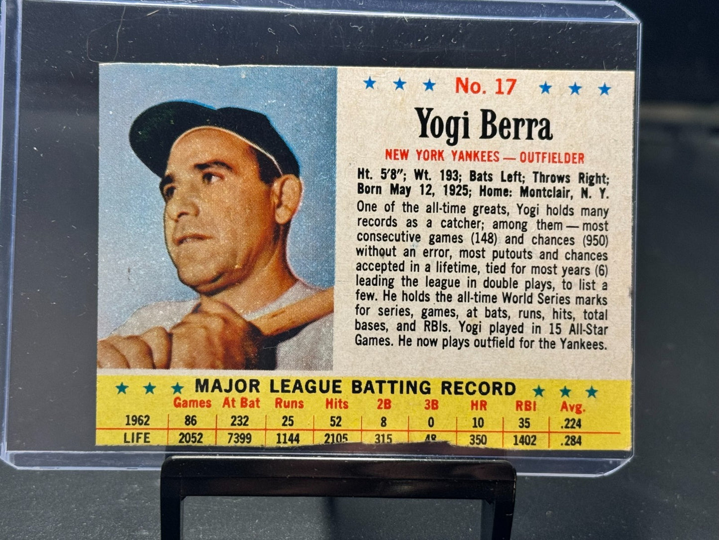 Yogi Berra Post Cereal Box Cutout 1963 Post #17