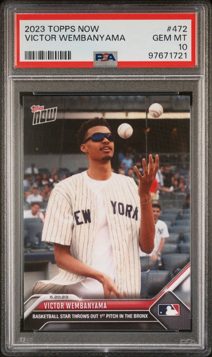 Victor Wembanyama Rookie PSA 10 2023 Topps Now #472 front
