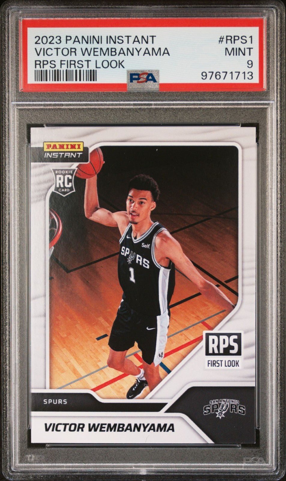 Victor Wembanyama Rookie PSA 9 2023-24 Panini Instant #RPS-1 front