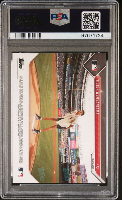 Victor Wembanyama Rookie PSA 9 2023 Topps Now #472 back