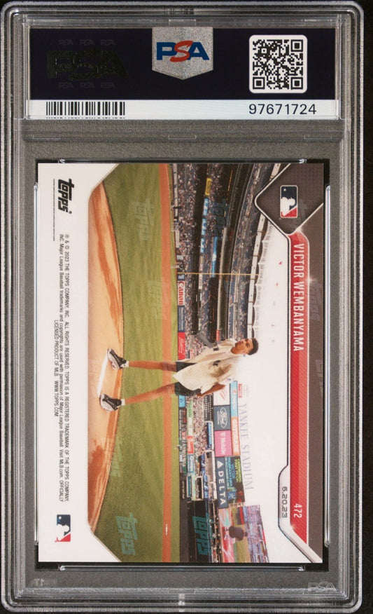 Victor Wembanyama Rookie PSA 9 2023 Topps Now #472 back