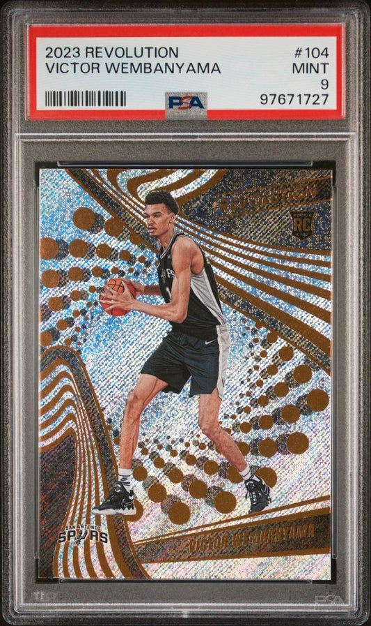 Victor Wembanyama Rookie PSA 9 2023-24 Panini Revolution #104 front
